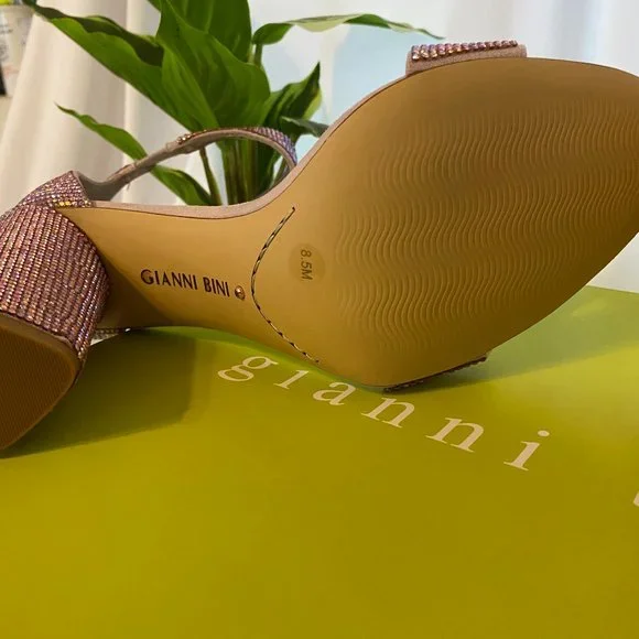 Gianni Bini Ronilynn Bling Jewel Embellished Dress Sandals-Lavender-SZ 8.5M - Picture 8 of 9